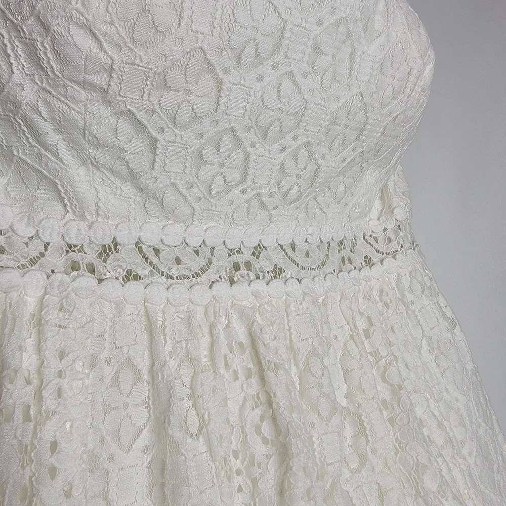 Lilly Pulitzer White Strapless Lace Dress - Picture 9 of 12